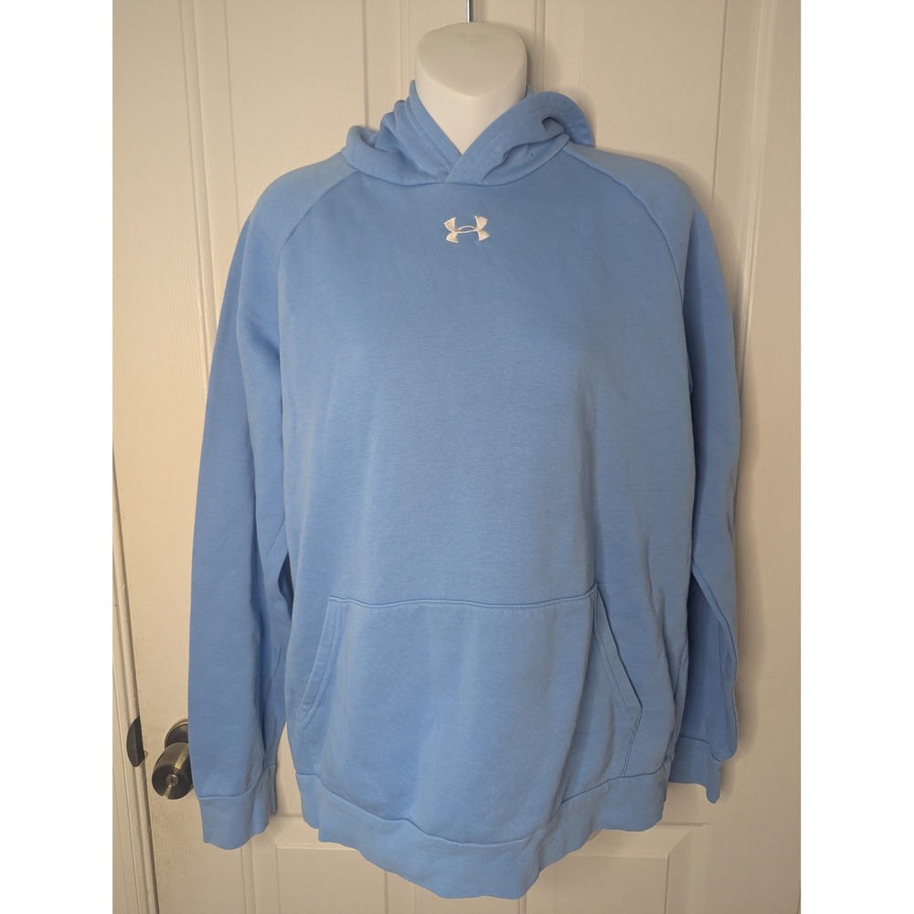 Under Armour Kids Rival Fleece Hoodie Light Blue YXL Pullover Sweatshirt